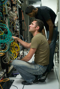 IT Technicians Working on a Failed Server